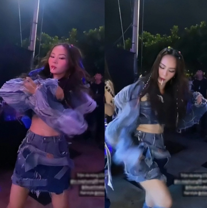 Trong nhiệm kỳ, Mai Phương vướng vào loạt ồn ào. Phải kể đến việc cô nàng thoải mái nhảy nhót tại các lễ hội âm nhạc. (Ảnh tổng hợp)