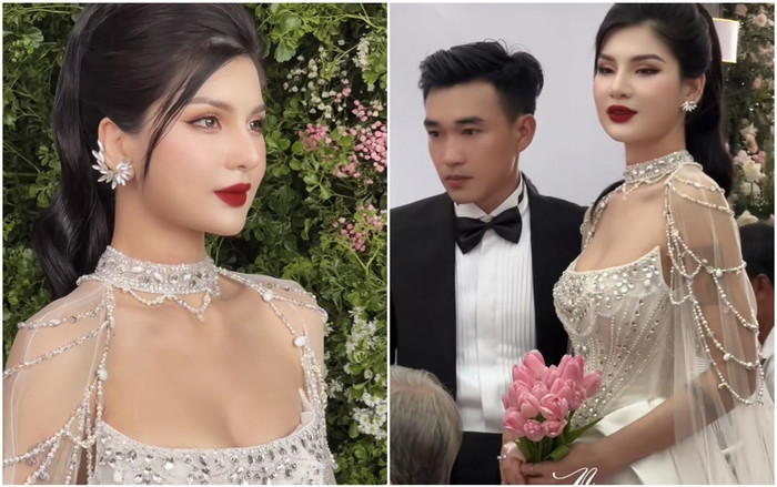 Cô dâu gây sốt MXH vì nhan sắc xinh hơn hoa hậu, nghe cái tên càng đặc biệt hơn Ảnh 2