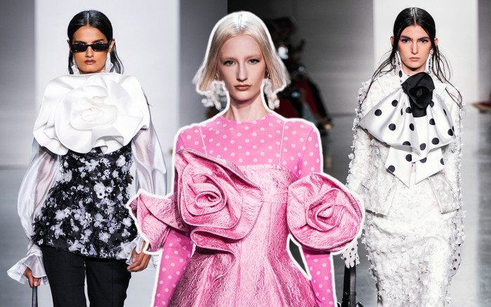 Họa tiết hoa 3D, chấm bi gây chú ý ở sàn diễn tuần lễ thời trang New York Ảnh 2