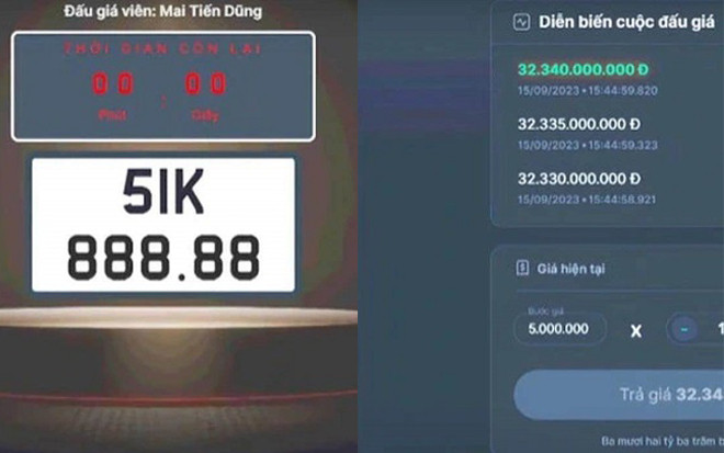 Biển 51K-888.88 gây 'bùng nổ' phiên đấu giá với mức chốt 32,340 tỷ đồng Ảnh 2