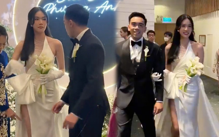 Hé lộ hình ảnh đầu tiên của Á hậu Phương Anh: Visual cô dâu - chú rể chiếm sóng Ảnh 2