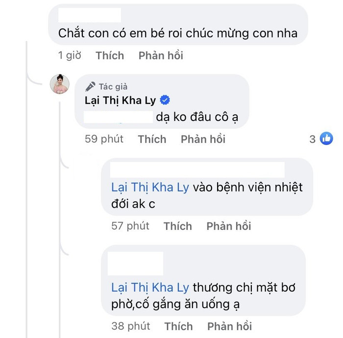 Kha Ly khá thẳng thắn khi nói về chuyện có con