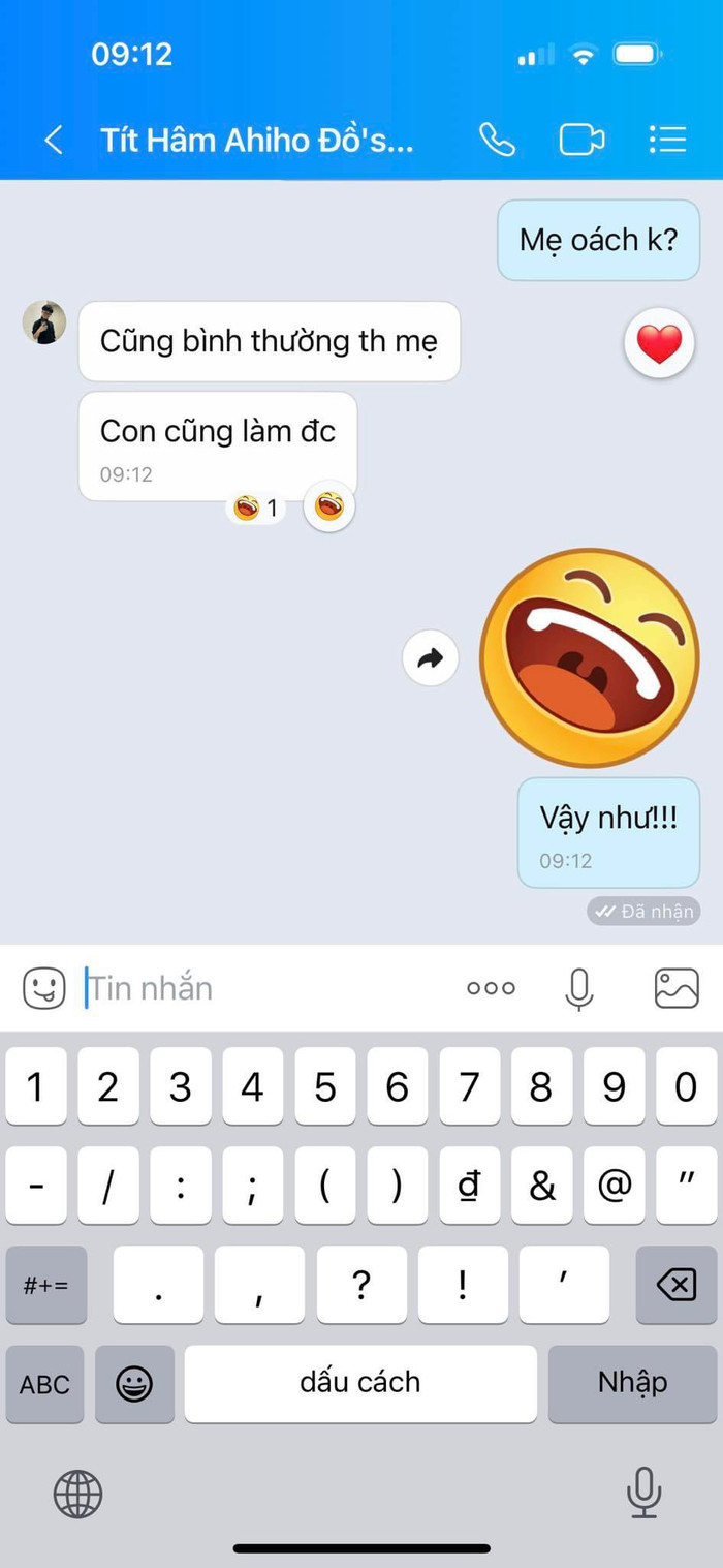 Chỉ là mẹ cứ tưởng sẽ được con khen một câu nên nhắn cho con và cái kết thật nức lòng người hâm mộ.