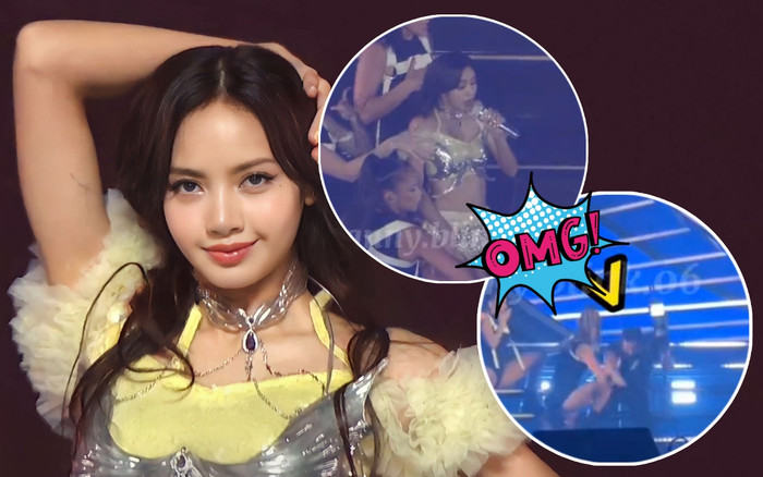 Xôn xao phản ứng của Lisa khi thấy camera man té ngã ngay trên sân khấu Ảnh 2