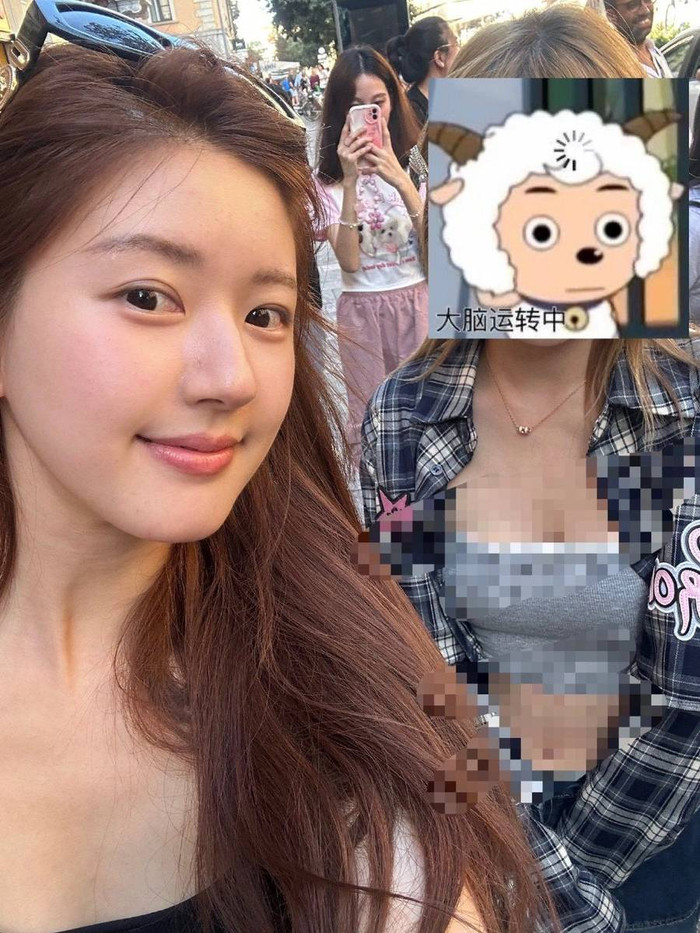 Trong loạt ảnh selfie cùng fan, sao nữ sinh năm 1998 gây sốt với gương mặt xinh đẹp dù không trang điểm. Đường nét gương mặt hài hòa, sống mũi cao giúp cô nàng ghi điểm trước ống kính.