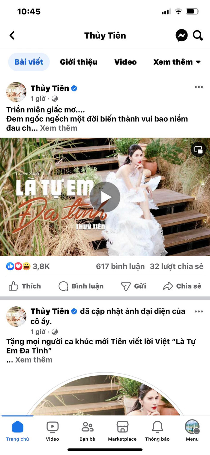 Động thái mới nhất của ca sĩ Thủy Tiên 