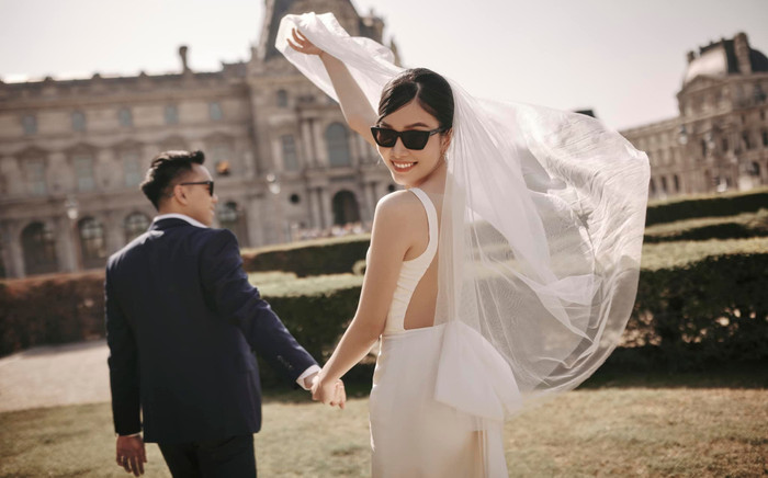 Phương Anh xả kho loạt ảnh cưới tại Pháp, visual cô dâu mới xinh tựa thiên thần Ảnh 2
