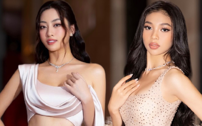 Lương Thuỳ Linh lên đồ cắt xẻ, Minh Kiên kiêu sa chiếm trọn spotlight thảm đỏ Ảnh 2