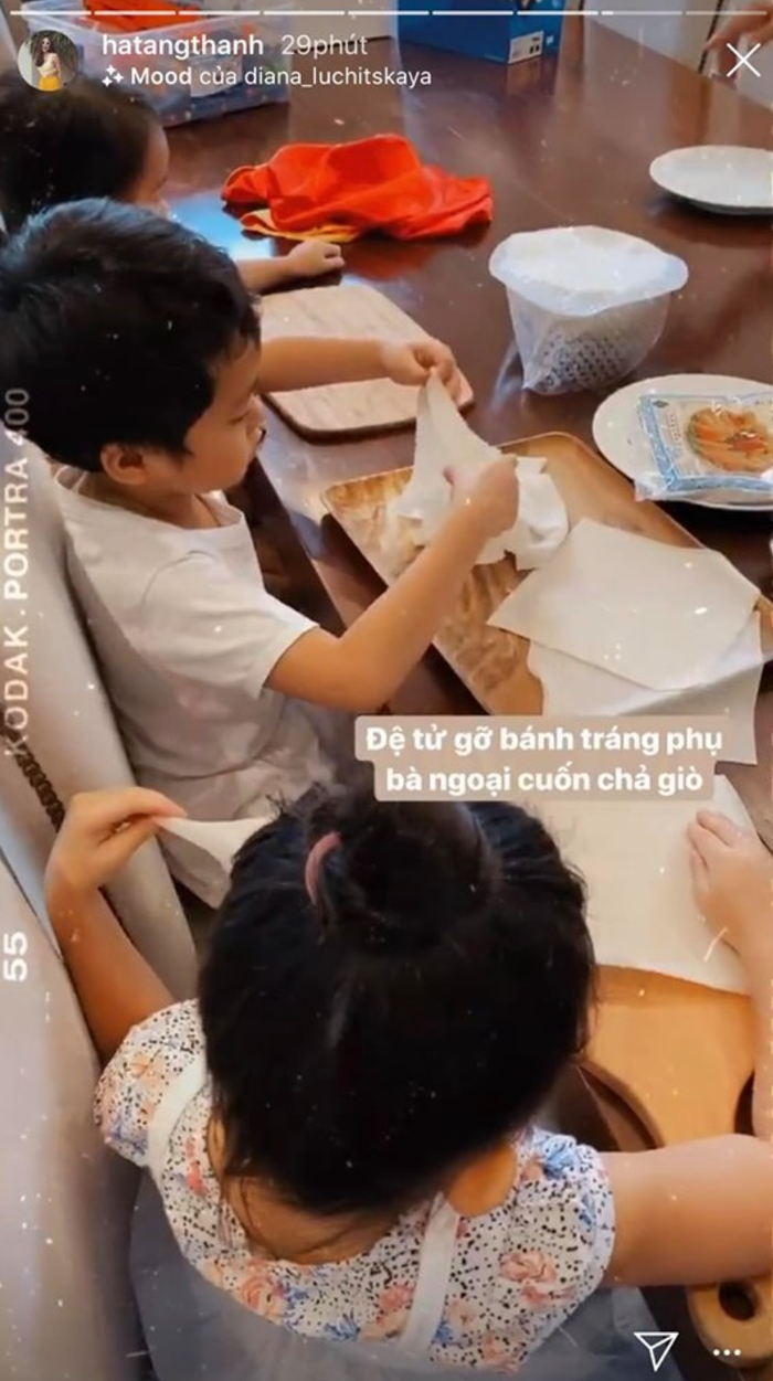 Quý tử, ái nữ nhà Tăng Thanh Hà còn được mẹ rèn giũa tính tự lập ngay từ khi còn nhỏ. (Ảnh tổng hợp)