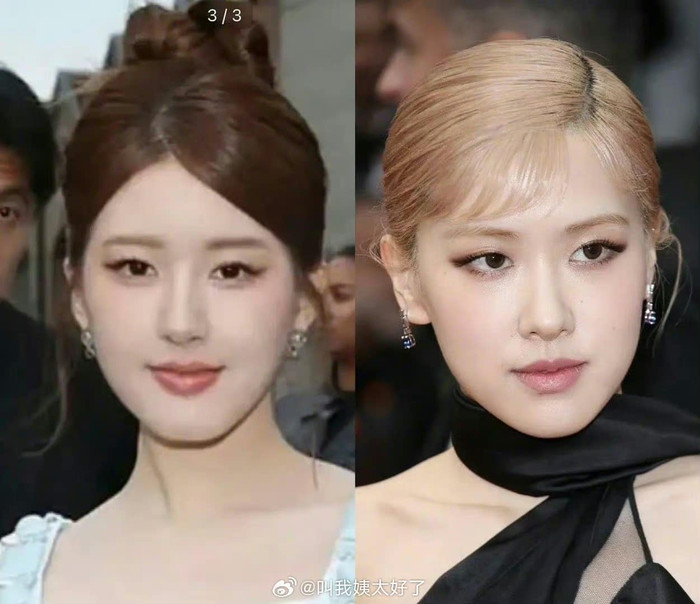 Gương mặt giống nhau bất ngờ của Triệu Lộ Tư và Rosé. 