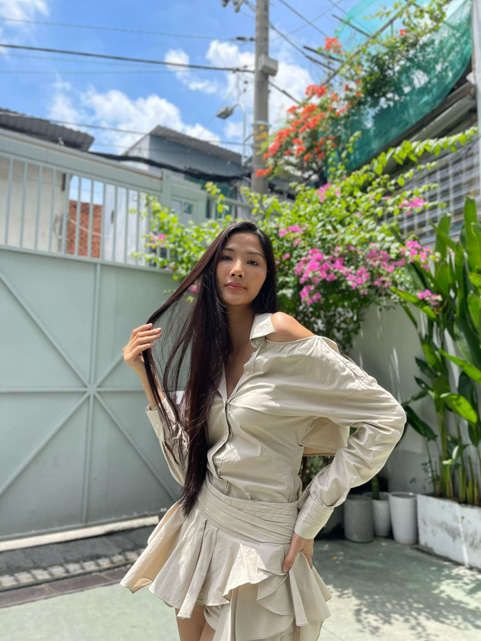 Á hậu khẳng định thêm bản thân luôn muốn tăng cân và đã tăng nhiều so với khi mới vào nghề