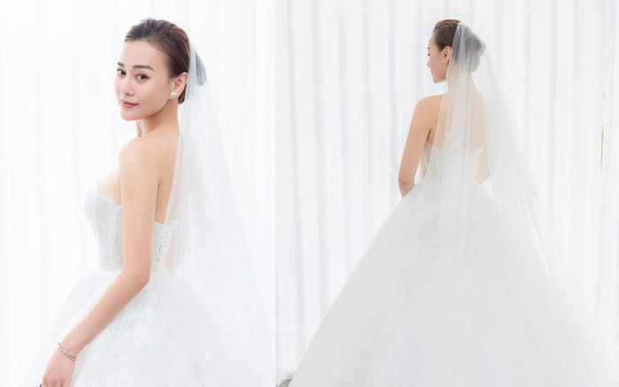 Phương Oanh khoe ảnh thử váy cưới, chuẩn bị tổ chức hôn lễ ở Hà Nội Ảnh 2