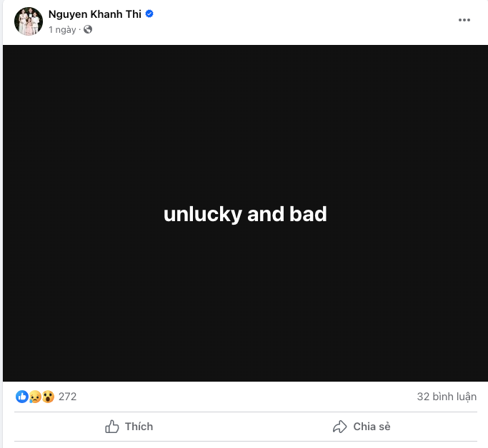 Cách đây 1 ngày, Khánh Thi liên tục chia sẻ những dòng trạng thái gây lo lắng. 