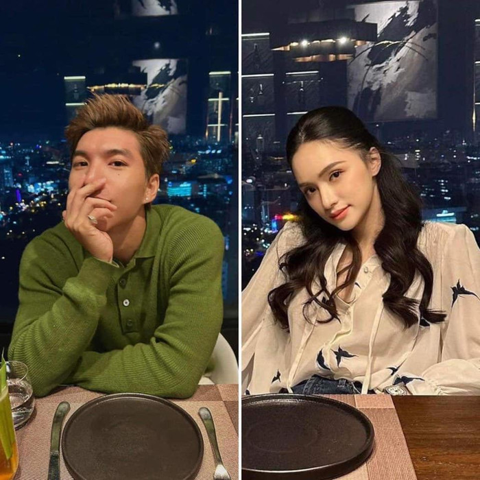 HIEUTHUHAI - Hương Giang bị một vài netizen nghi hẹn hò vì cùng 'check in' tại một địa điểm. (Ảnh tổng hợp)