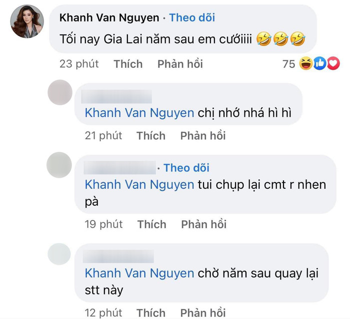 Khánh Vân sẽ lấy chồng nếu Hương Ly đăng quang. (Ảnh chụp màn hình)