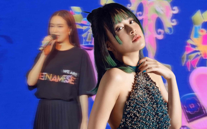 Bị chất vấn hát nhép tại họp báo, Hoàng Thùy Linh diễn 'tiểu phẩm' đáp trả Ảnh 2