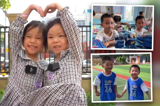 Mỗi cặp song sinh được nhà trường xếp vào cùng 1 lớp để giáo viên thêm hiểu các em và có phương pháp dạy tốt nhất