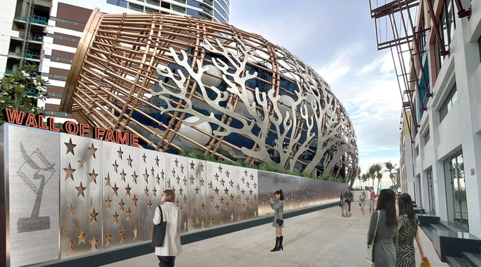 Toàn cảnh Bức tường danh vọng - điểm nhấn đặc biệt tại Cánh Diều Vàng 2023.