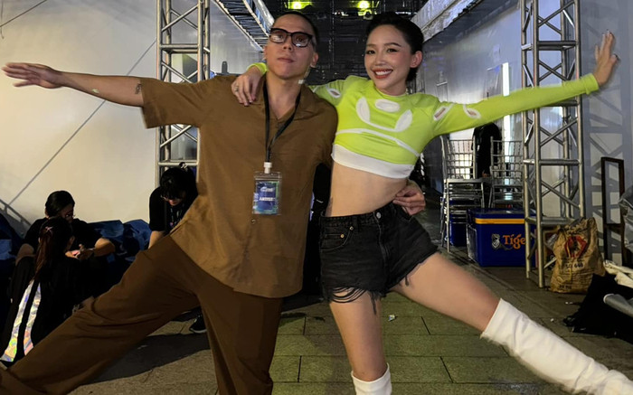 Tóc Tiên và Hoàng Touliver diễn chung show, tạo dáng cực nhí nhố cạnh ông xã Ảnh 2