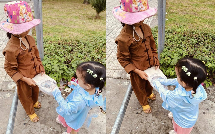 Gặp cô bé bán vé số, bé Moon nhà Võ Hạ Trâm nói một câu đầy xúc động Ảnh 2