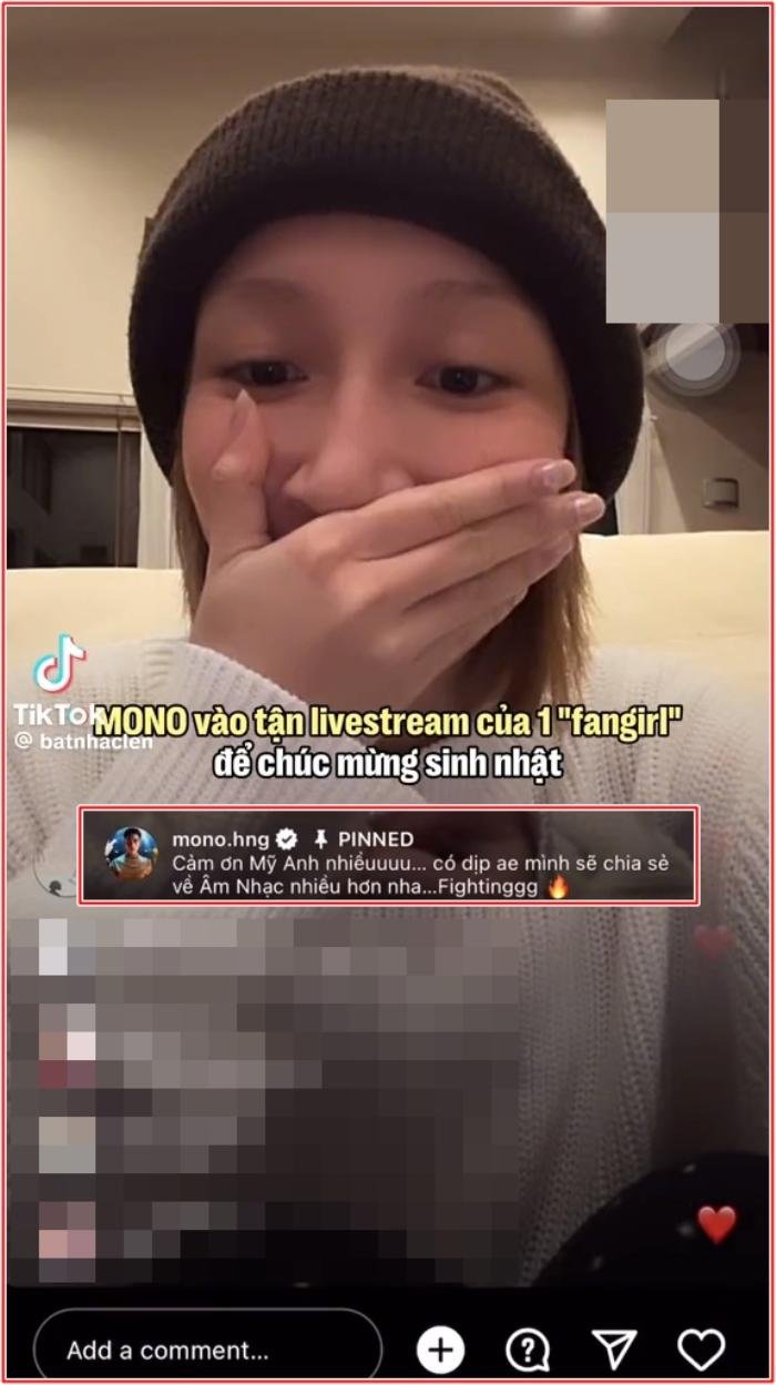 MONO để lại bình luận trên livestream của Mỹ Anh, nữ ca sĩ 'rủ rê' hợp tác ngay và luôn! Ảnh 1