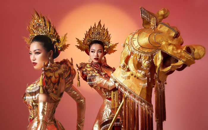 Trang phục dân tộc độc đáo của Đoàn Thu Thủy tại Miss Global 2023 Ảnh 2