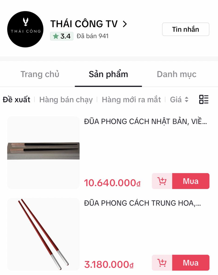 Bán 10 triệu đồng 1 đôi đũa, đồ của Thái Công shop có phải là đắt nhất? Ảnh 1