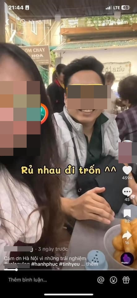 Trên kênh TikTok của mình, V.M.L lại chia sẻ khoảnh khắc ngồi trong quán phở với thái độ vui vẻ, tươi cười. 