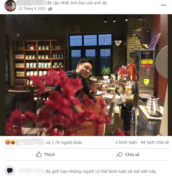 V.M.L giới hạn bình luận bài đăng ảnh bìa