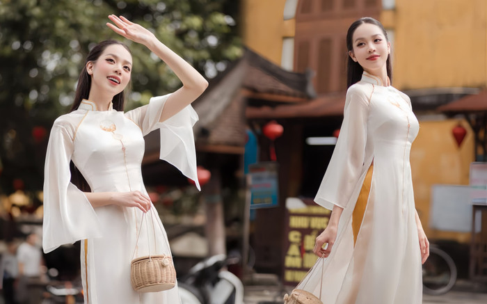 Thanh Thủy gây thương nhớ với khoảnh khắc diện áo dài giữa lòng phố cổ Ảnh 2