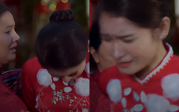 Netizen bắt được khoảnh khắc Á hậu Thùy Dung khóc sướt mướt trong ngày trọng đại.