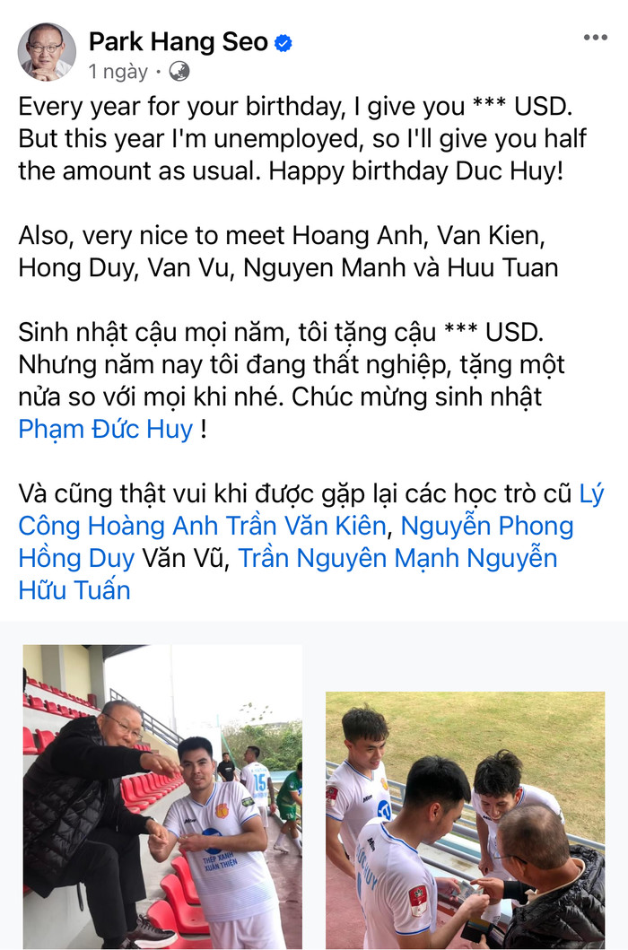 HLV Park Hang Seo đang thất nghiệp.