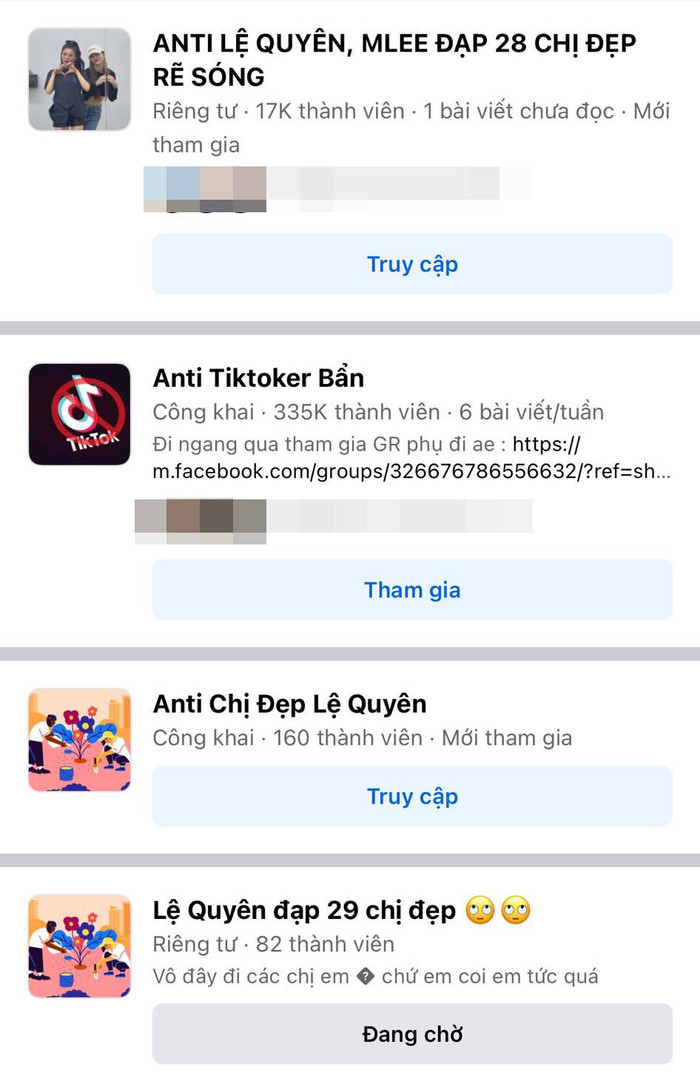 Hội nhóm anti Lệ Quyên mọc lên nhanh như nấm.