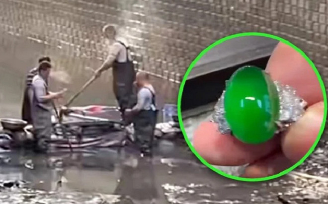 Hàng trăm người 'nín thở' theo dõi cuộc mò nhẫn ngọc 3,4 tỷ đồng dưới mương nước và cái kết Ảnh 2