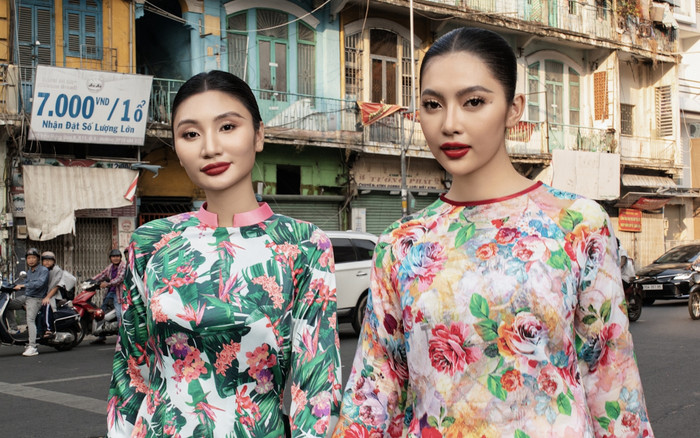 Top 5 Hoa hậu Đại dương 2023 đọ sắc với áo dài hoa, nhìn chỉ muốn 'ăn' Tết ngay! Ảnh 2