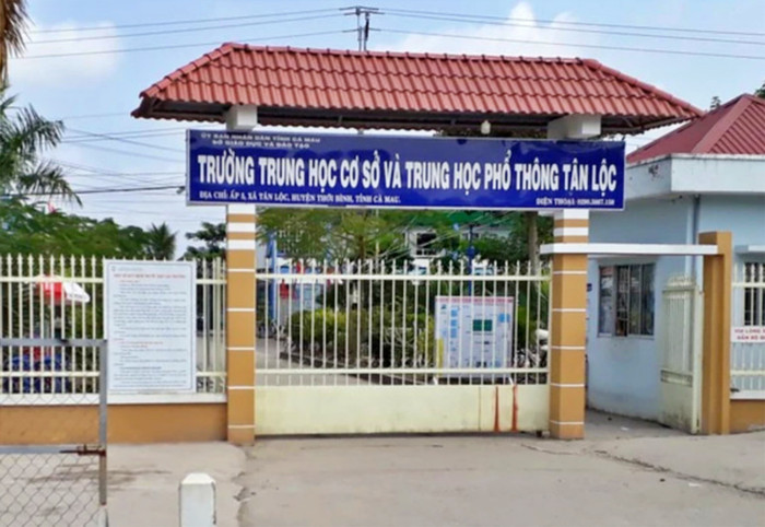 Trường THCS - THPT Tân Lộc. (Ảnh: Vietnamnet).