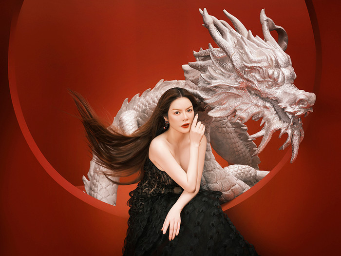 Lý Nhã Kỳ trong bộ ảnh mới chào xuân 2024.