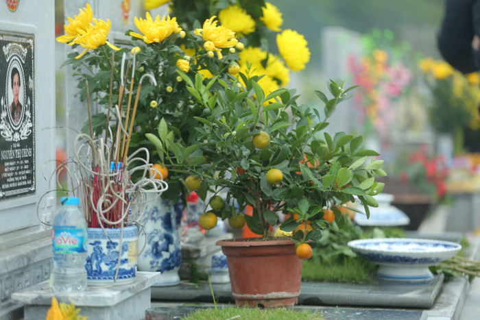 Dòng người đội mưa rét đi tảo mộ những ngày cận Tết Ảnh 8