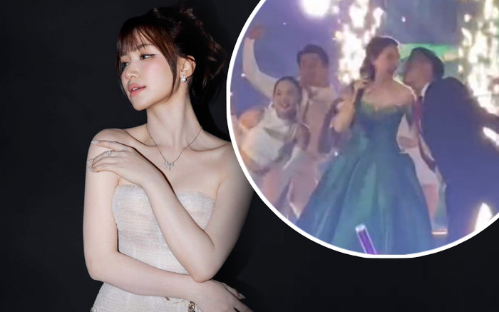 Hòa Minzy xử lý khéo léo khi một khách mời có ý định hôn má Ảnh 2