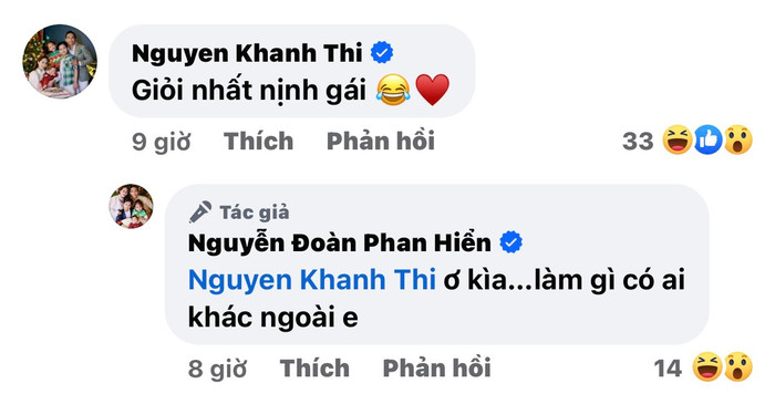 Màn tương tác giữa Khánh Thi - Phan Hiển khiến dân tình thích thú.