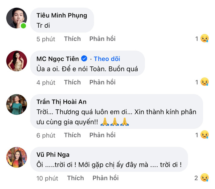 Phương Thanh và nhiều nghệ sĩ Việt bàng hoàng trước sự ra đi của Thanh Hoa.