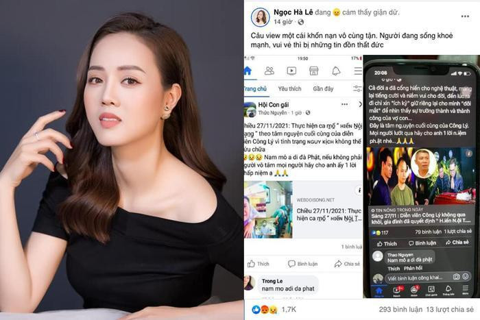 Bà xã NSND Công Lý - Ngọc Hà đăng đàn việc bị đồn thổi thông tin tiêu cực.