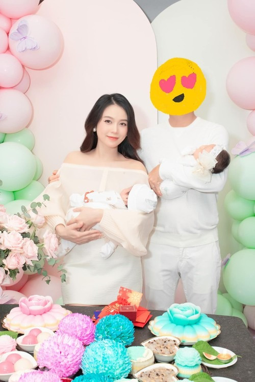 Sam công khai hình ảnh 2 con nhưng vẫn giấu chồng.