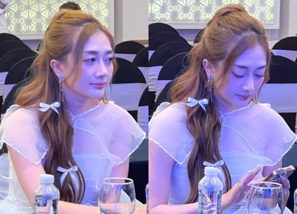 Phương Lan không chia sẻ gì thêm về ồn ào của chồng. 