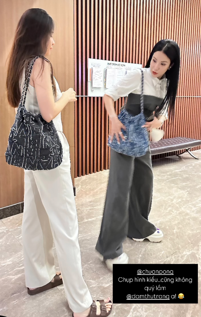 Đàm Thu Trang tụ họp hội bạn thân hôm 22/9, hình ảnh được Diệp Lâm Anh đăng tải trên trang cá nhân.