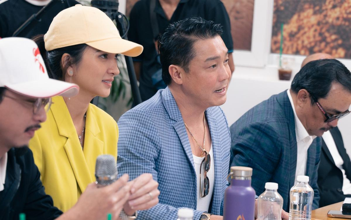 Lý Hùng và vợ màn ảnh Kim Tuyến casting bộ phim Phòng Trọ Ma Ám