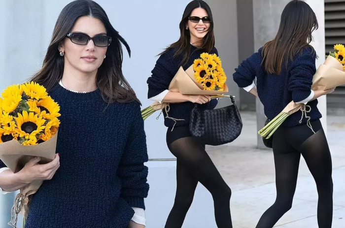 Kendall Jenner táo bạo hơn cả. Nữ người mẫu đưa 'mốt' không quần vào thời trang đời thường.