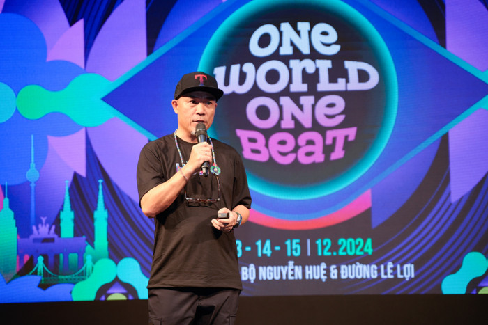 Nhạc sĩ Huy Tuấn chia sẻ tại sự kiện công bố khởi động HOZO 2024.