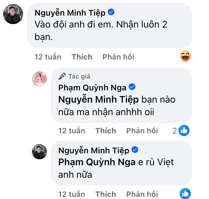 Minh Tiệp chỉ đích danh Việt Anh trong bài viết của Quỳnh Nga khiến nhiều người nghi người tập chơi pickleball cùng nữ diễn viên chính là Việt Anh. Ảnh: Chụp màn hình