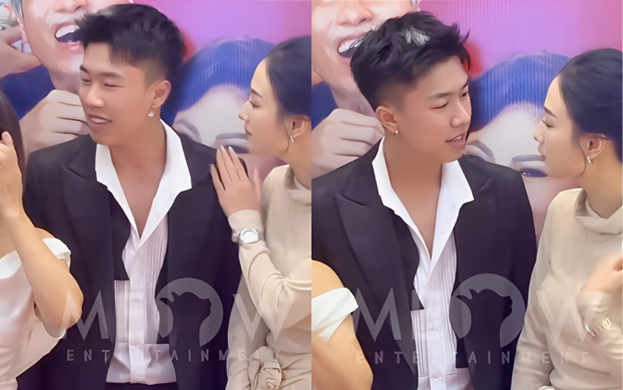 Con trai Vân Dung - Long Vũ và nữ phụ Đi Giữa Trời Rực Rỡ 'dính như sam' trên thảm đỏ - Chụp màn hình.